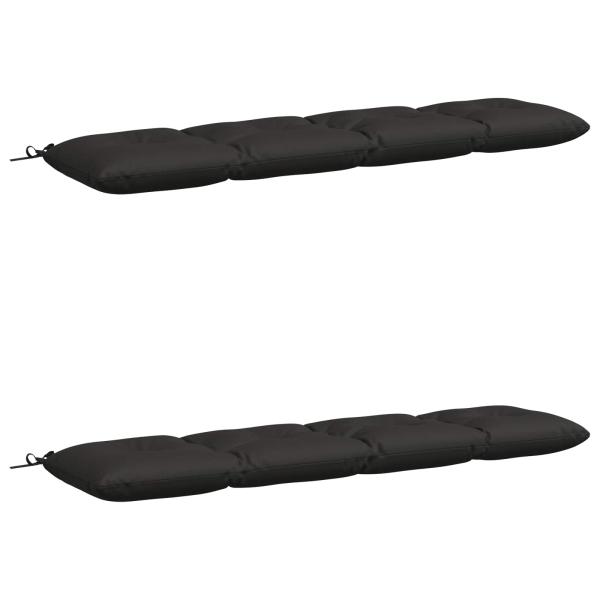Bankkissen VIANEN 2 stk. 100 % Polyester Schwarz
