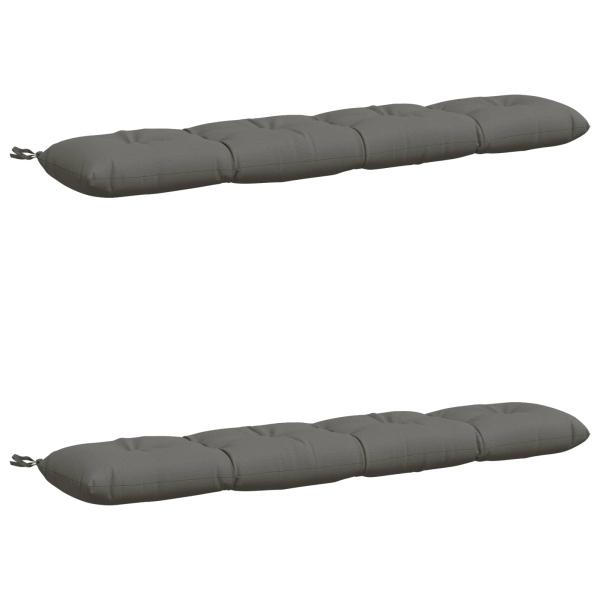 Bankkissen VIANEN 2 stk. 100 % Polyester Grau 150 x 30 x 12 cm