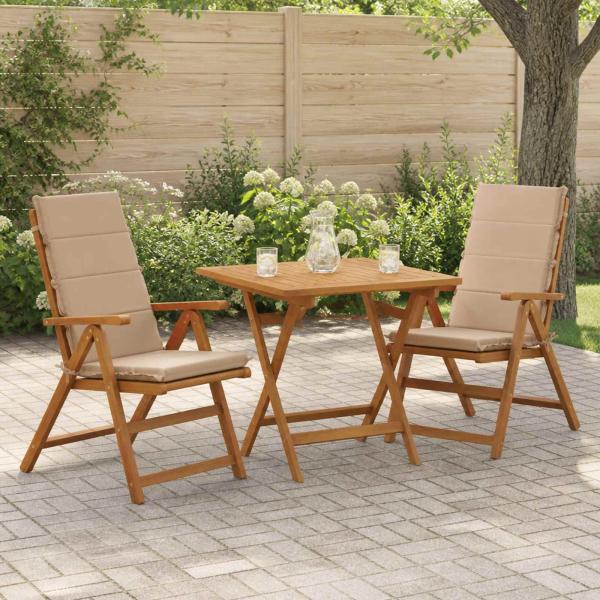 ARDEBO.de - Hochlehner-Auflage GEMERT 2 stk. 100 % Polyester Sand