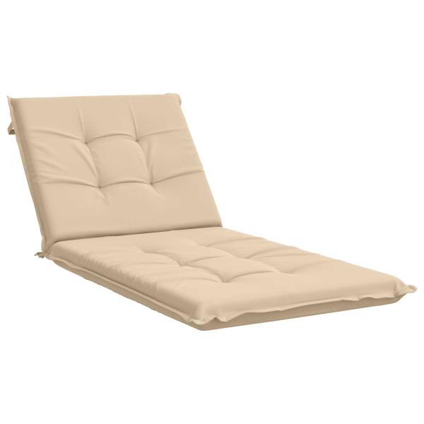 Sonnenliege Kissen GEMERT 100 % Polyester Creme 190 x 90 x 9 cm