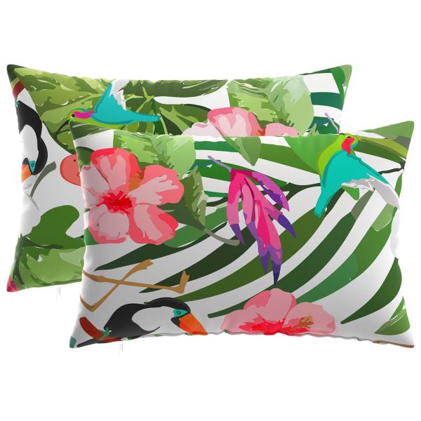 Wurfkissen 2 stk. HEERLEN Mehrfarbig 30 x 50 cm Polyester