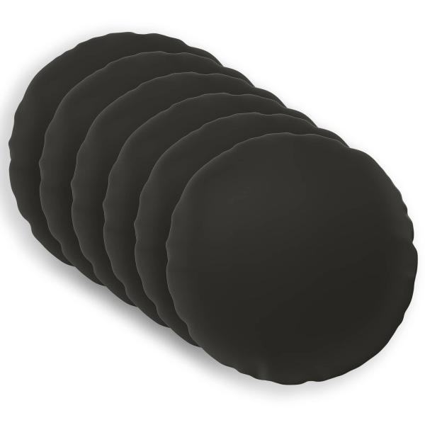 Wurfkissen 6 stk. HEERLEN Schwarz Durchmesser 30 cm Polyester