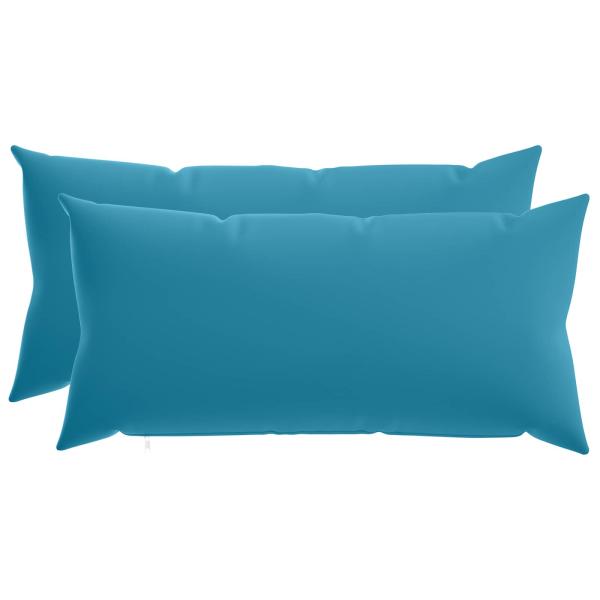 Wurfkissen 2 stk. HEERLEN Hellblau 40 x 80 cm Polyester