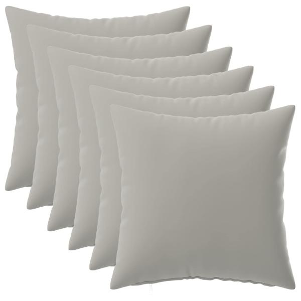 Wurfkissen 6 stk. HEERLEN Grau 30 x 30 cm Polyester