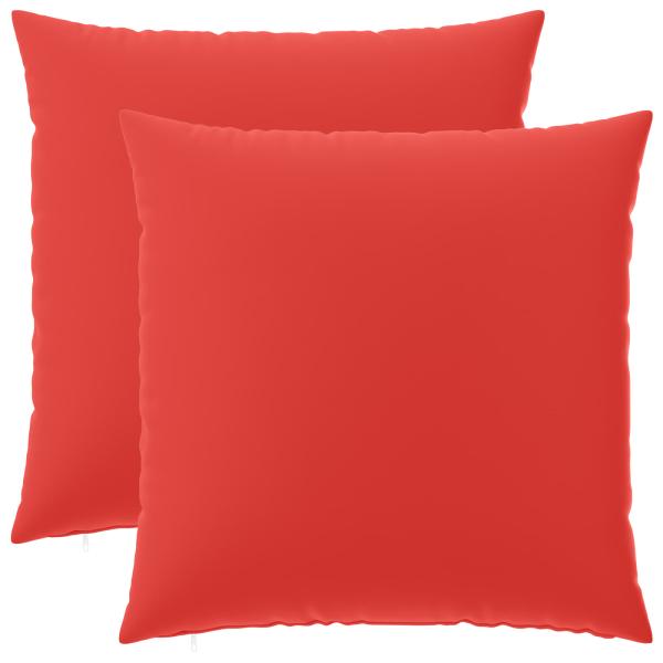 Wurfkissen 2 stk. HEERLEN Rot 60 x 60 cm Polyester
