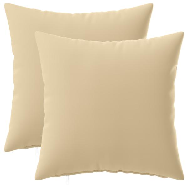 Wurfkissen 2 stk. HEERLEN Beige 40 x 40 cm Polyester