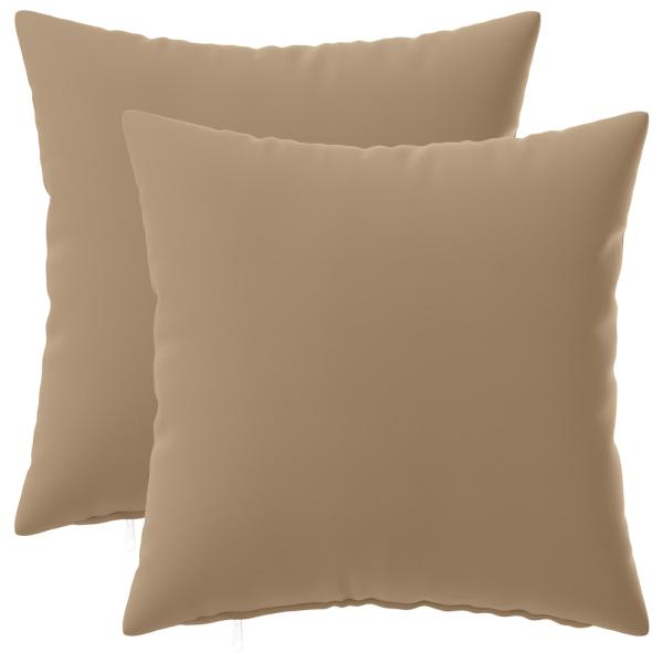 Wurfkissen 2 stk. HEERLEN Taupe 45 x 45 cm Polyester