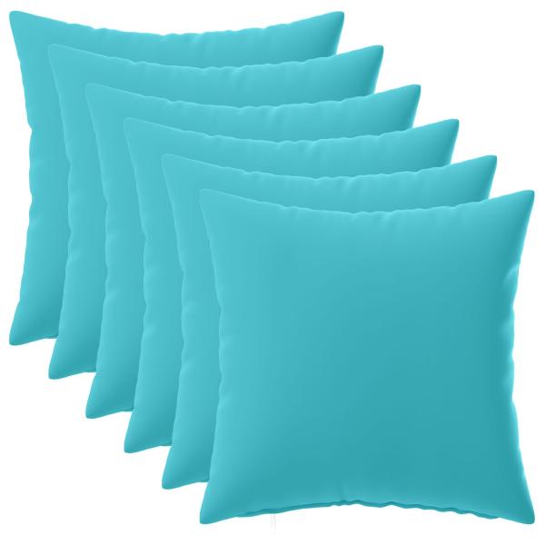 Wurfkissen 6 stk. HEERLEN Türkis 50 x 50 cm Polyester