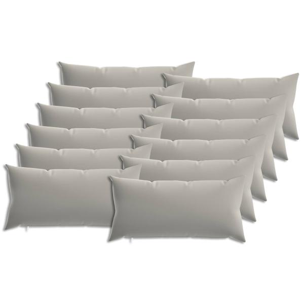Wurfkissen 12 stk. HEERLEN Grau 40 x 80 cm Polyester