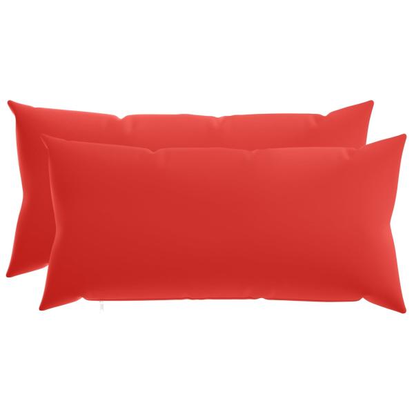 Wurfkissen 2 stk. HEERLEN Rot 40 x 80 cm Polyester
