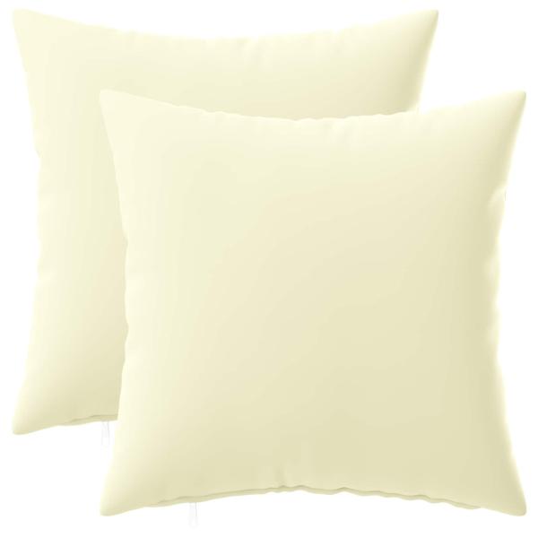 Wurfkissen 2 stk. HEERLEN Creme 40 x 40 cm Polyester