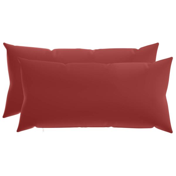 Wurfkissen 2 stk. HEERLEN Weinrot 40 x 70 cm Polyester