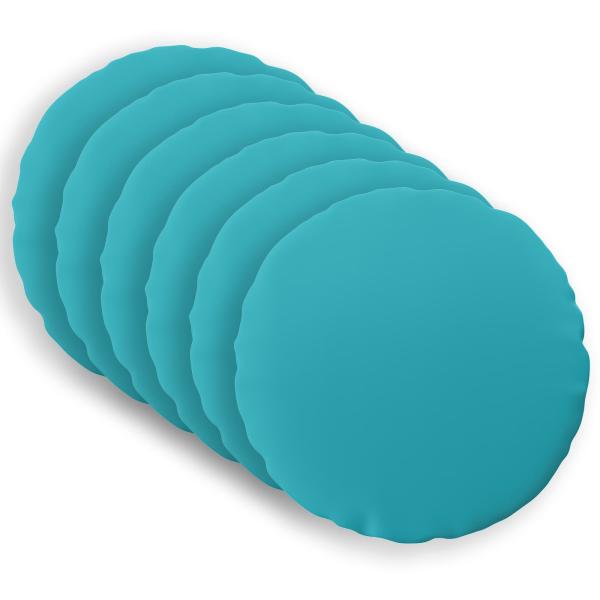Wurfkissen 6 stk. HEERLEN Türkis Durchmesser 40 cm Polyester