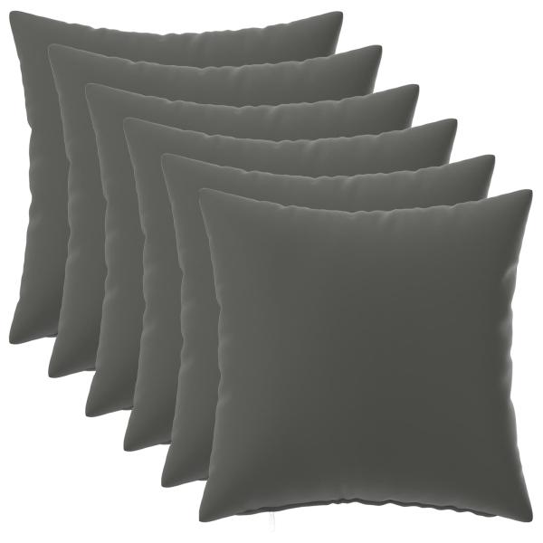 Wurfkissen 6 stk. HEERLEN Anthrazit 35 x 35 cm Polyester