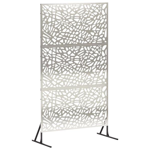 Sichtschutz 100 x 50 x 180 cm Edelstahl Silber