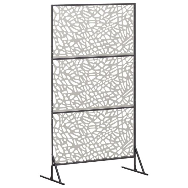 Sichtschutz 100 x 50 x 180 cm Edelstahl Silber