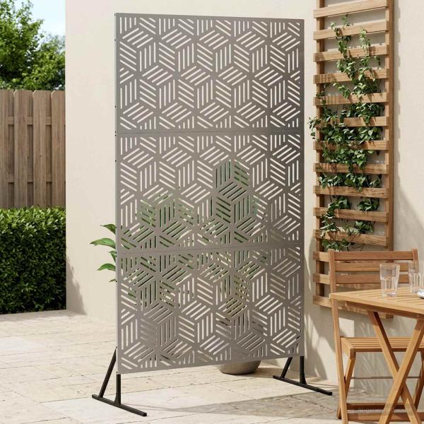 ARDEBO.de - Sichtschutz 100 x 50 x 180 cm Verzinkter Stahl Silber
