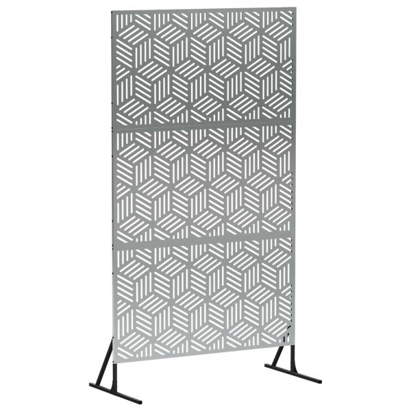 Sichtschutz 100 x 50 x 180 cm Verzinkter Stahl Silber