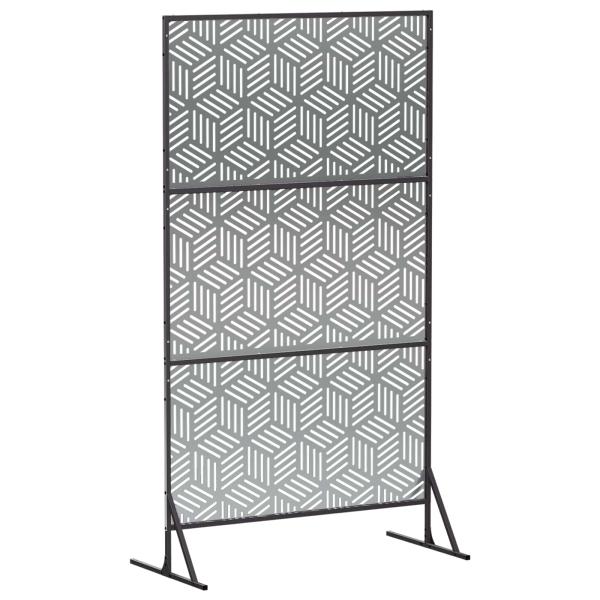 Sichtschutz 100 x 50 x 180 cm Verzinkter Stahl Silber