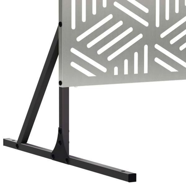Sichtschutz 100 x 50 x 180 cm Verzinkter Stahl Silber