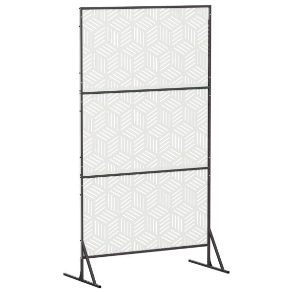 Sichtschutz 100 x 50 x 180 cm Stahl Weiß
