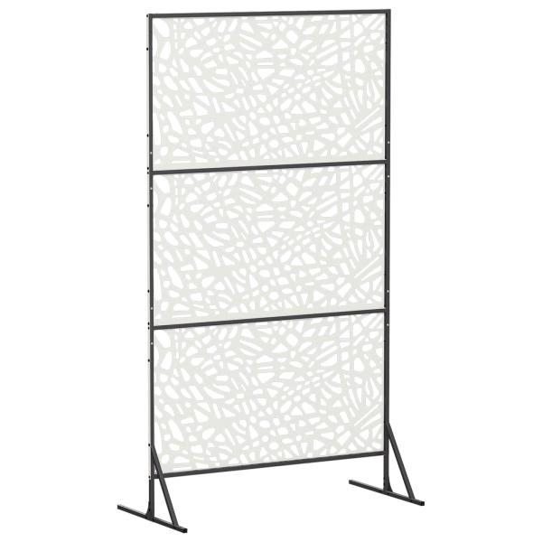 Sichtschutz 100 x 50 x 180 cm Stahl Weiß