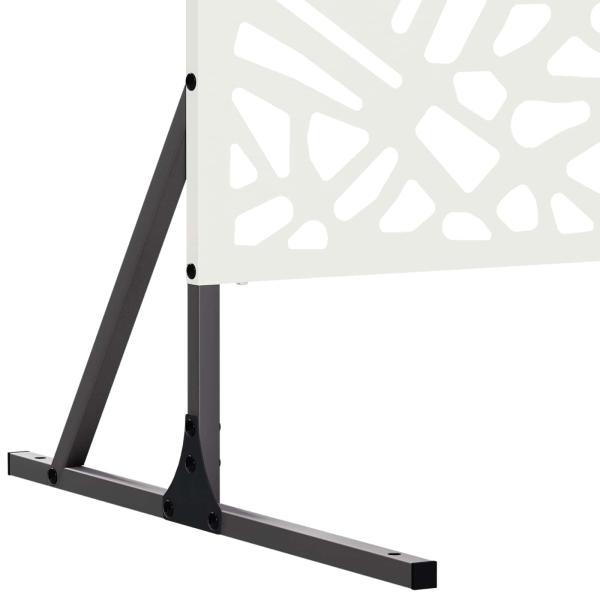 Sichtschutz 100 x 50 x 180 cm Stahl Weiß