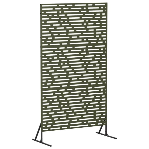 Sichtschutz 100 x 50 x 180 cm Stahl Olivgrün
