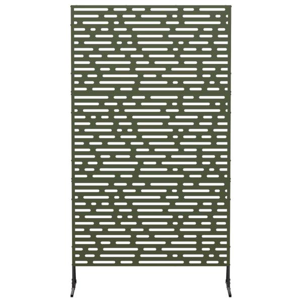 Sichtschutz 100 x 50 x 180 cm Stahl Olivgrün