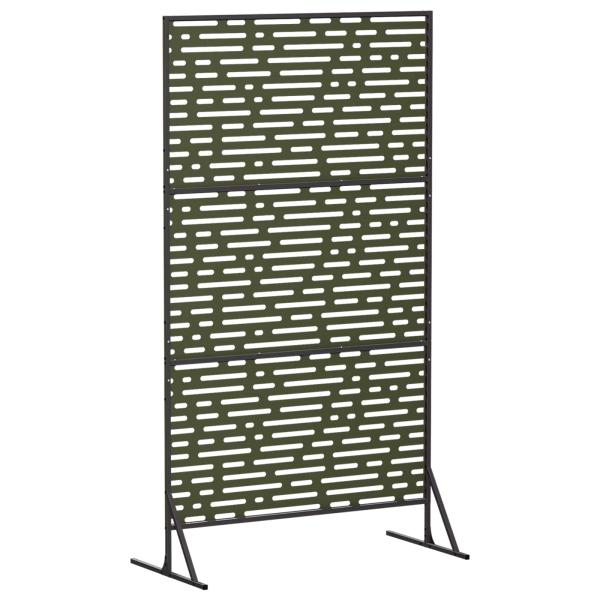 Sichtschutz 100 x 50 x 180 cm Stahl Olivgrün