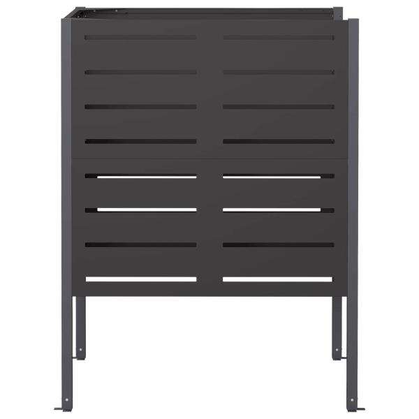 Mülltonnen-Sichtschutz 85 x 85 x 113 cm Stahl Schwarz