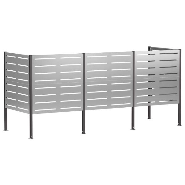 Mülltonnen-Sichtschutz 249 x 85 x 113 cm Verzinkter Stahl