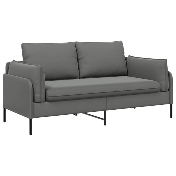 2-Sitzer Sofa 2-Sitzer Dunkelgrau 188 x 81 x 89 cm Samt