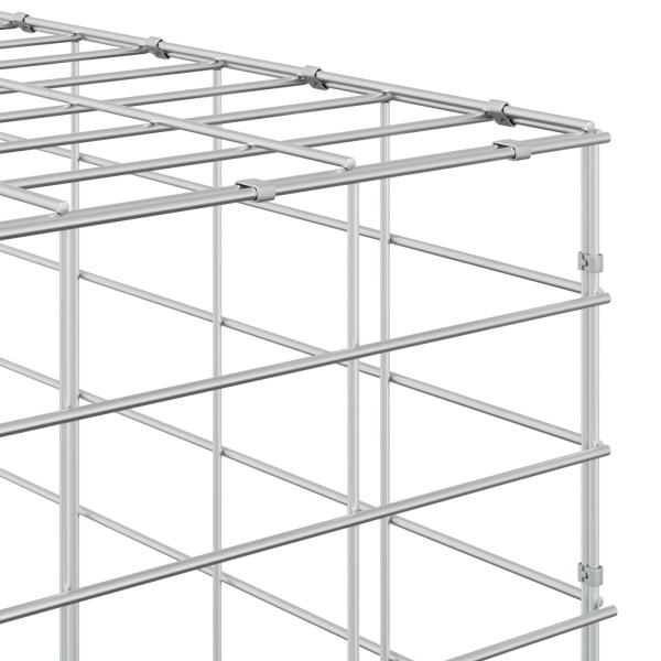 Gabione mit 5 mm Draht und 5x10 cm Maschen 50x20x200 cm