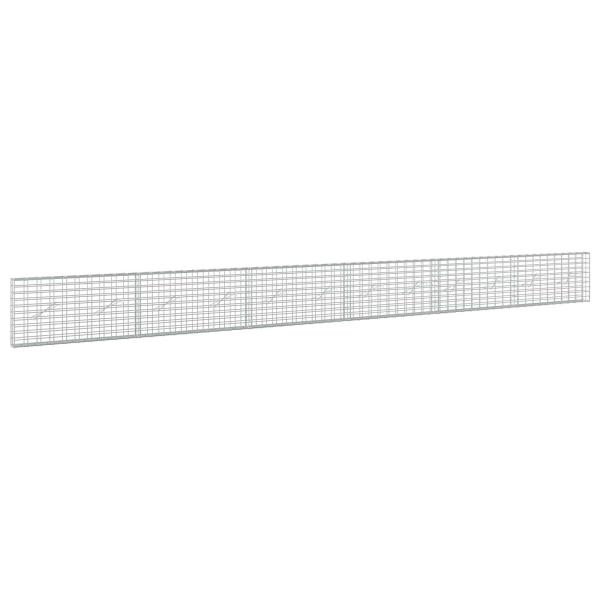 Gabione mit 5 mm Draht und 5x10 cm Maschen 600x10x50 cm