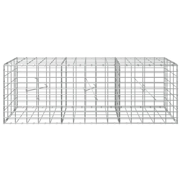 Gabione mit 5 mm Draht und 5x10 cm Maschen 150x20x50 cm