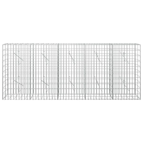 Gabione mit 5 mm Draht und 5x10 cm Maschen 250x10x100 cm
