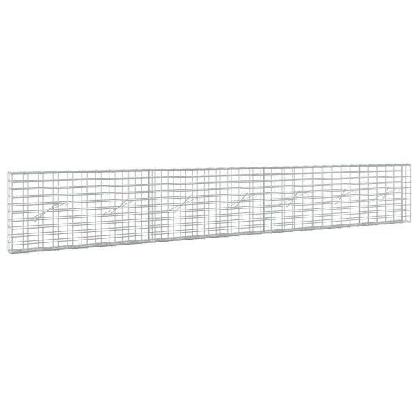 Gabione mit 5 mm Draht und 5x10 cm Maschen 350x10x50 cm
