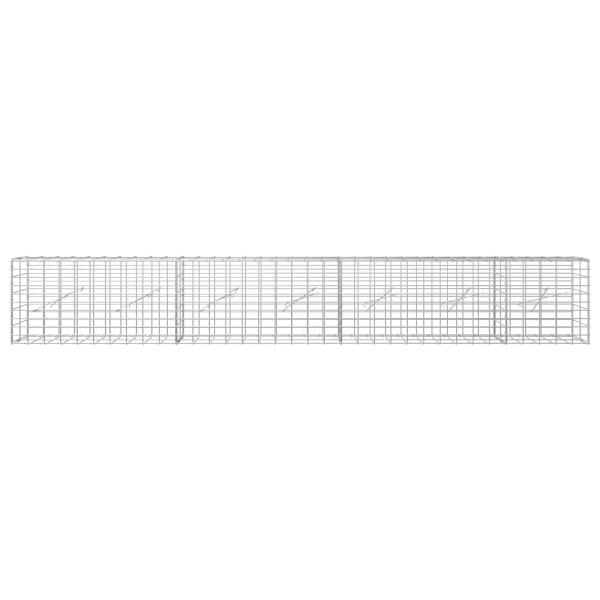 Gabione mit 5 mm Draht und 5x10 cm Maschen 350x10x50 cm