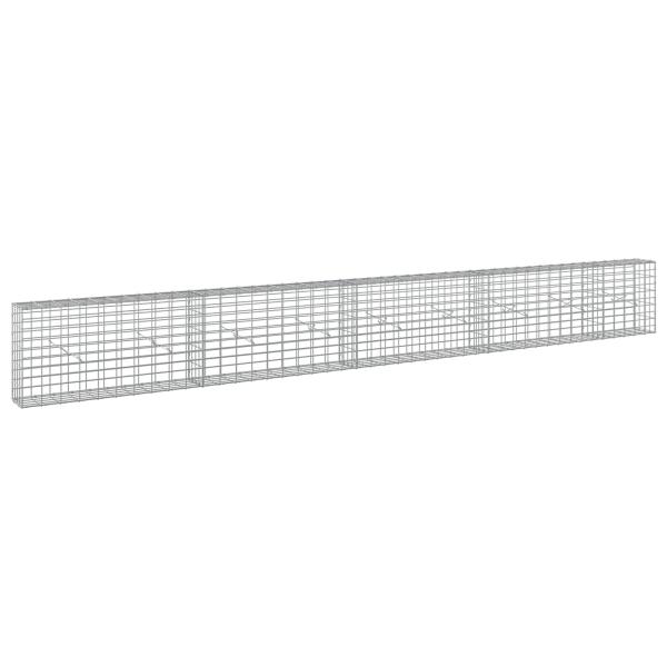 Gabione mit 5 mm Draht und 5x10 cm Maschen 450x20x50 cm