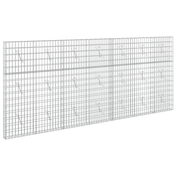 Gabione mit 3,5 mm Draht und 5x10 cm Maschen 350x10x150 cm
