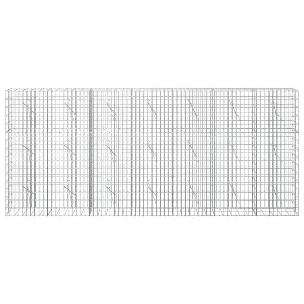 Gabione mit 3,5 mm Draht und 5x10 cm Maschen 350x10x150 cm