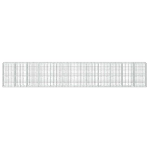 Gabione mit 3,5 mm Draht und 5x10 cm Maschen 1200x100x200 cm