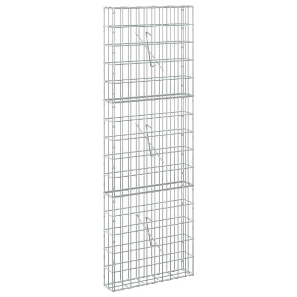 Gabione mit 3,5 mm Draht und 5x10 cm Maschen 50x10x150 cm