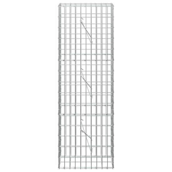 Gabione mit 3,5 mm Draht und 5x10 cm Maschen 50x10x150 cm