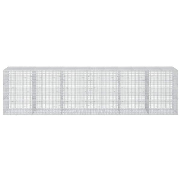 Gabione mit 3,5 mm Draht und 5x2,5 cm Maschen 600x100x150 cm