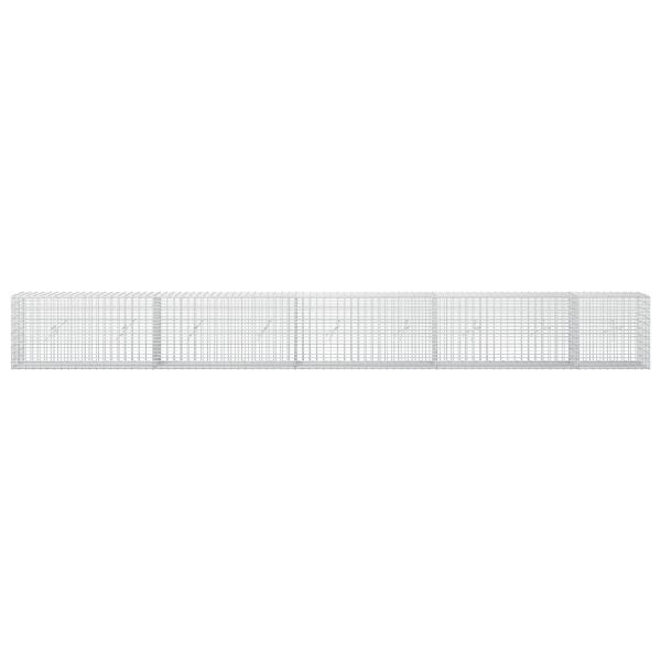 Gabione mit 3,5 mm Draht und 5x2,5 cm Maschen 450x20x50 cm