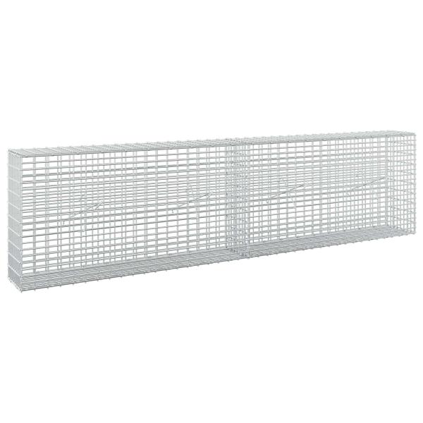 Gabione mit 3,5 mm Draht und 5x2,5 cm Maschen 200x20x50 cm