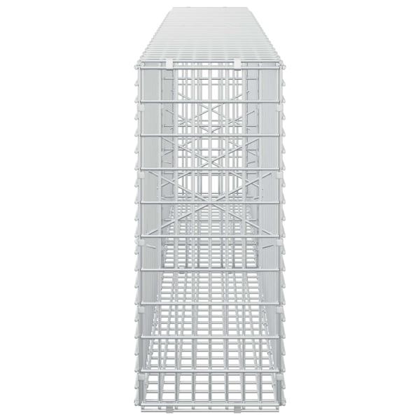 Gabione mit 3,5 mm Draht und 5x2,5 cm Maschen 200x20x50 cm
