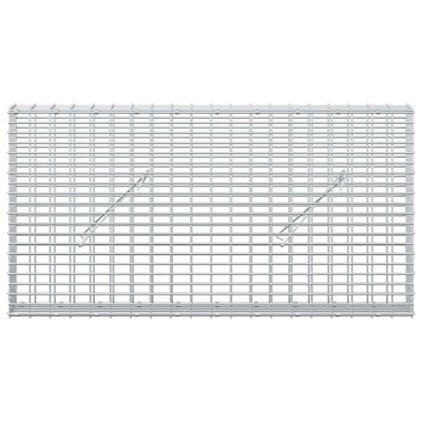 Gabione mit 5 mm Draht und 5x2,5 cm Maschen 100x10x50 cm